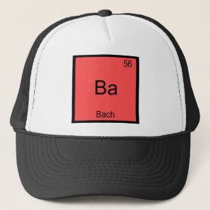 Ba - Bach Rolig T-Shirt med Kemiskt Elementsymbol Truckerkeps