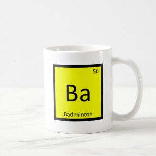 Ba - Badminton Sportkemi Periodiska Systemet Kaffemugg