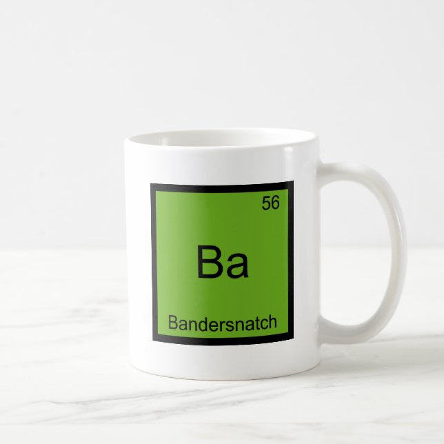 Ba - Bandersnatch Roligt Kemiskt Element Symbol Kaffemugg (Höger)