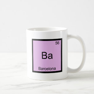 Ba - Barcelonafunna kemi Inslag-symbol Tee Kaffemugg