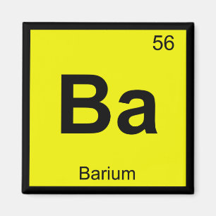 Ba - Bariumkemi Periodic Bord Symbol Magnet