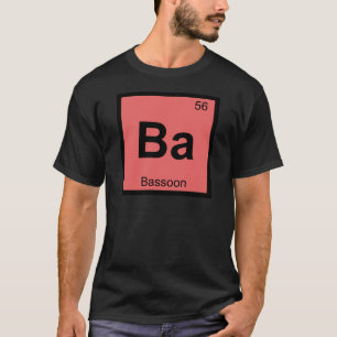 Ba - Bastiaan Music Chemistry Periodic Bord Symbol Tee Shirt