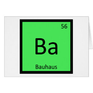Ba - Bauhaus Konst Kemi Periodiska Systemets Symbo Hälsningskort