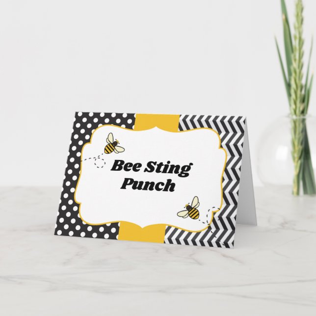 Ba-Bee Baby Shower Dekorativa Skyltar Inbjudan (Framsida)