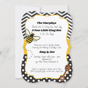 Ba-Bee-babyinställarens inbjudan Kung/Queen Bee