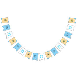 Ba-Bee Shower Bee Thmet Boy's Baby Shower Banner Vimplar