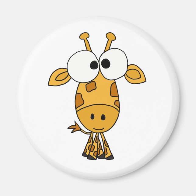 BA- Funny Giraffe Tecknad Magnet (Framsidan)