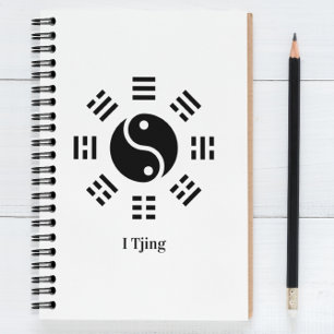 Ba Gua, 8 trigram, yin yang anpassade Anteckningsbok