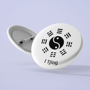 Ba Gua, 8 trigram, yin yang anpassade Knapp