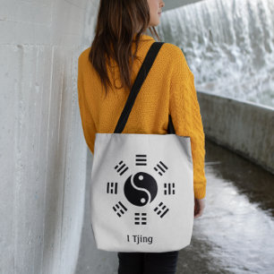 Ba Gua, 8 trigram, yin yang anpassade Tygkasse