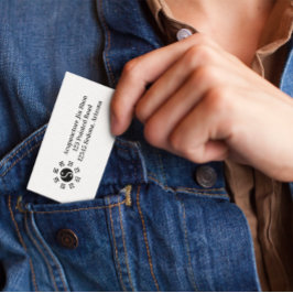 Ba Gua, 8 trigram, yin yang anpassade Visitkort