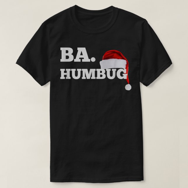 Ba Humbug Santa Hat Funny Pub Crawl Festive T Shirt (Design framsida)