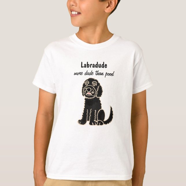 BA- Labradoodle-Tecknad T-shirt (Framsida)