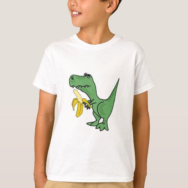 BA- T-Rex Eating a Banana T-shirt (Framsida)