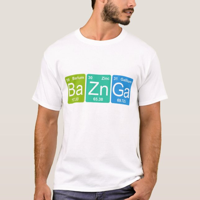 Ba Zn Ga! Periodisk Bord Inslag T-shirt (Framsida)