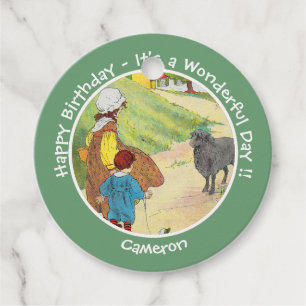 Baa, Baa, Black Sheep Födelsedagsfest Collection Gåvor Etiketter