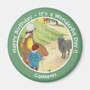 Baa, Baa, Black Sheep Födelsedagsfest Collection Magnet