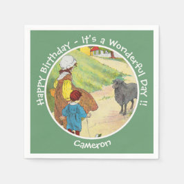 Baa, Baa, Black Sheep Födelsedagsfest Collection Pappersservett