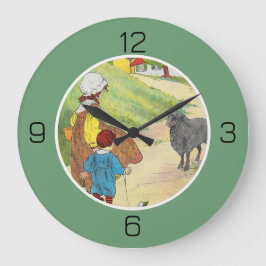 Baa, Baa, Black Sheep Födelsedagsfest Kollektion Stor Klocka