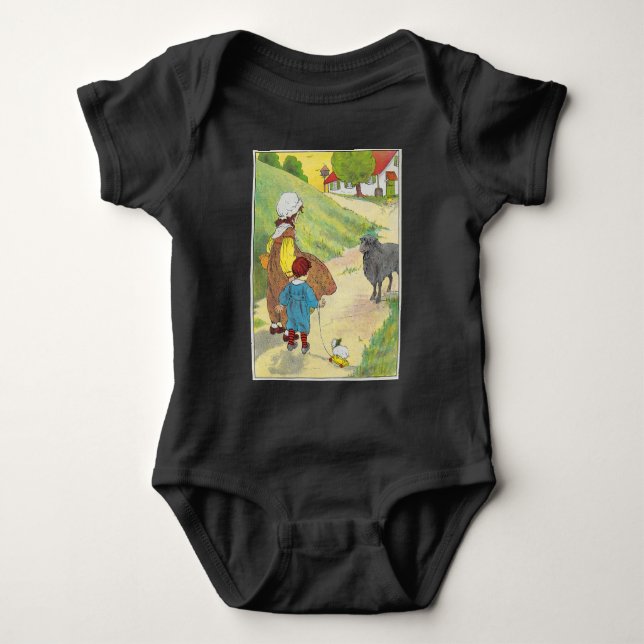 Baa, Baa, Black Sheep, Mother Goose-ramsan T Shirt (Framsida)