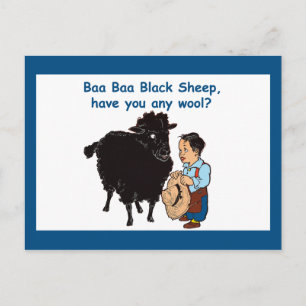 Baa Baa Black Sheep Vykort