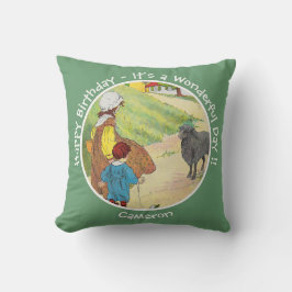 Bää, bää, svarta får Födelsedagsfest samling Kudde