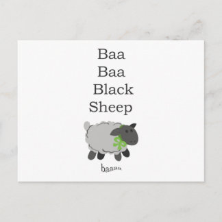 Baa Black Sheep Vykort