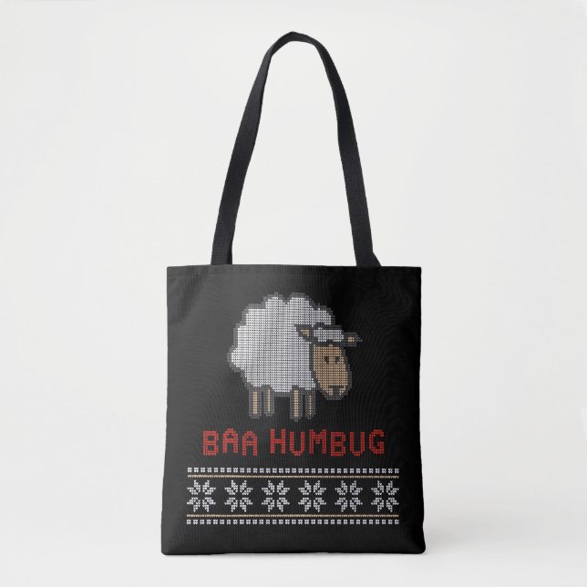 Baa Humbbug julfår | Fula tröjor stil Tygkasse (Framsida)