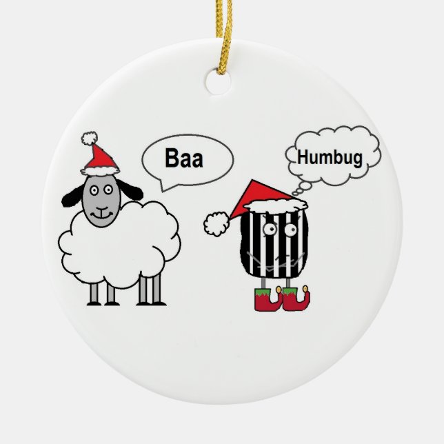 Baa Humbug Funny jul Ornament (Framsidan)