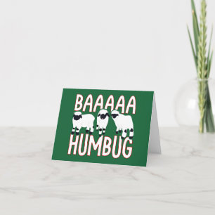 Baa Humbug Funny Valais BlRecogse Sheep jul Kort