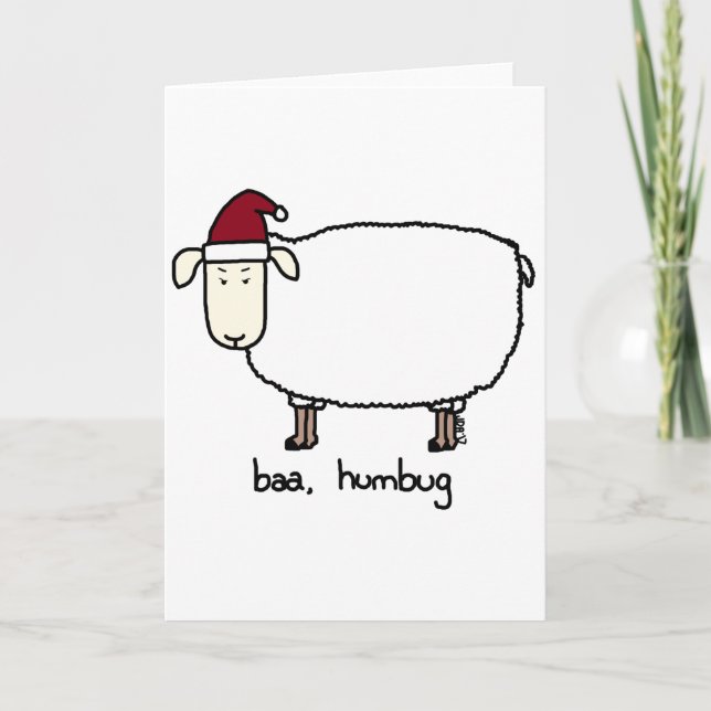 baa humbug helgkort (Framsida)