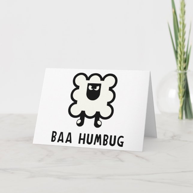 Baa Humbug Helgkort (Framsida)