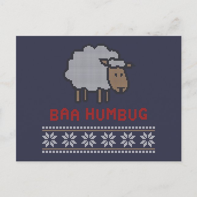 Baa Humbug jul får Vykort (Framsida)