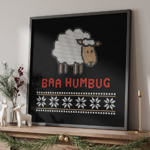 Baa Humbug julfår Poster