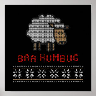 Baa Humbug julfår Poster