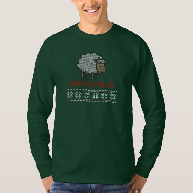 Baa Humbug julfår T Shirt (Framsida)