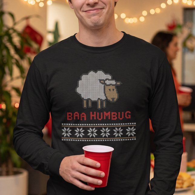 Baa Humbug Rolig Får Falsk Ful Julsvettar T Shirt (Skapare uppladdad)