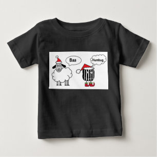 Baa Humbug Rolig Jul Får Tecknad Film T Shirt