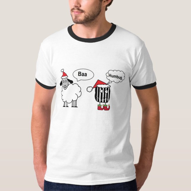 Baa Humbug Rolig Jul Get Cartoon T Shirt (Framsida)