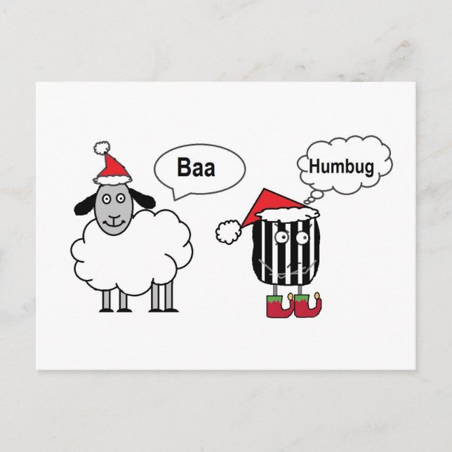 Baa Humbug vycard Vykort (Framsida)