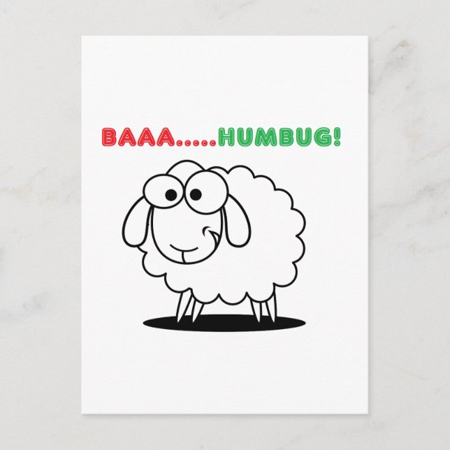 Baa... Humbug! Vykort (Framsida)