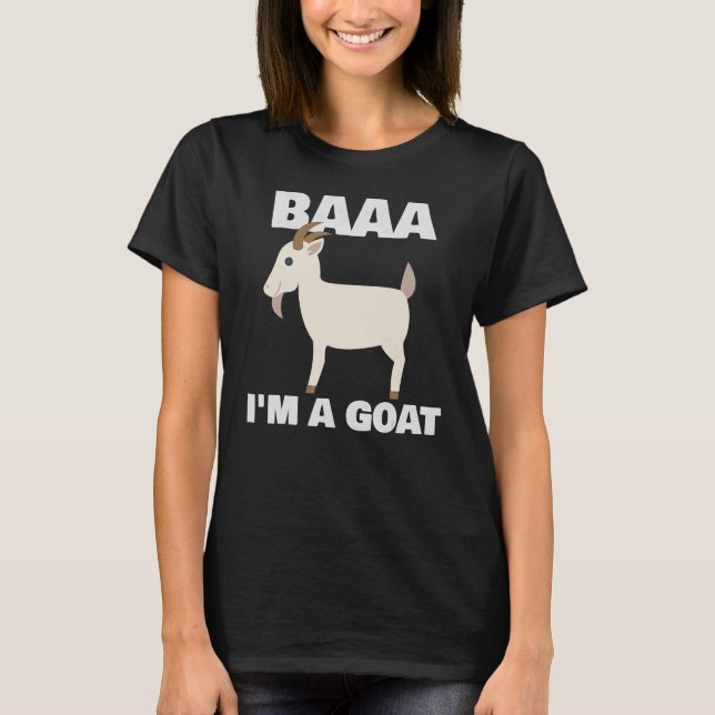 Baa I är en Goat Costume Animal Halloween fest Goa T Shirt (Framsida)