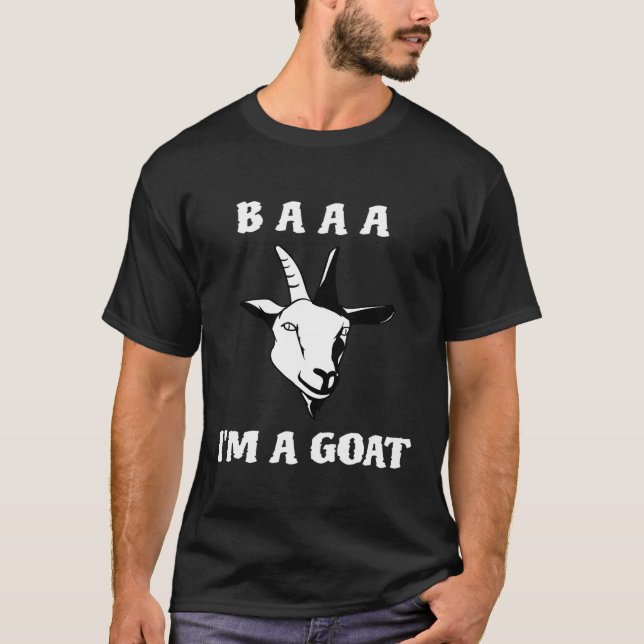 Baa Im A Goat Costume Halloween för Party T Shirt (Framsida)