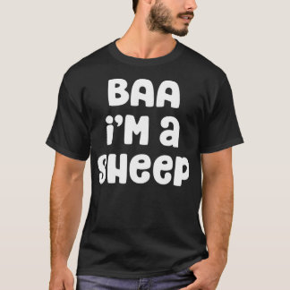 Baa Im A Sheep Costume Halloween Lazy Easy Christm T Shirt
