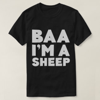 Bää jag är ett får Rolig textdesign T Shirt