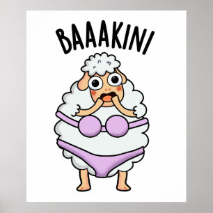 Baa-kini Funny Bikini Pun Poster