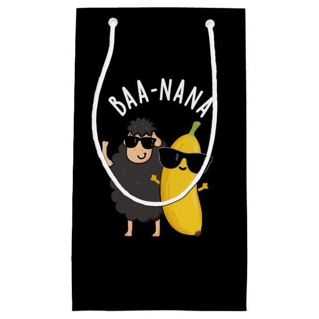 Baa-nana Funny Banana Puns Mörk BG (Framsidan)