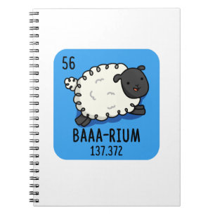Baa-rium Rollig Får Kemipuns Anteckningsbok