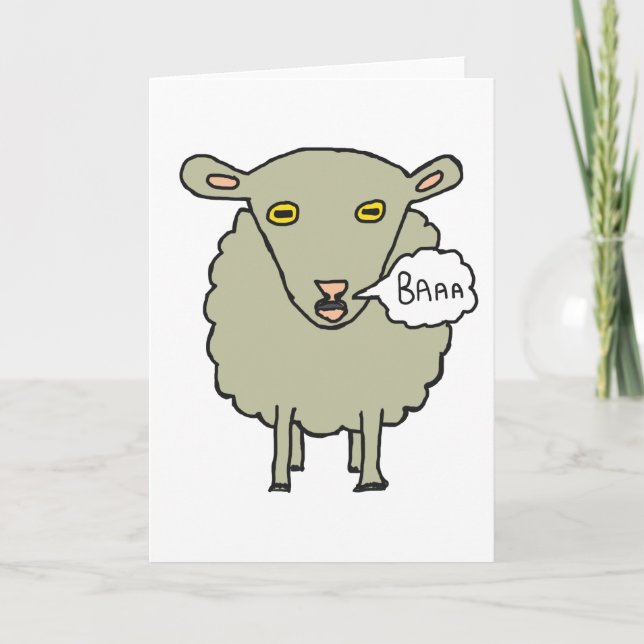 Baa Sheep Kort (Framsida)