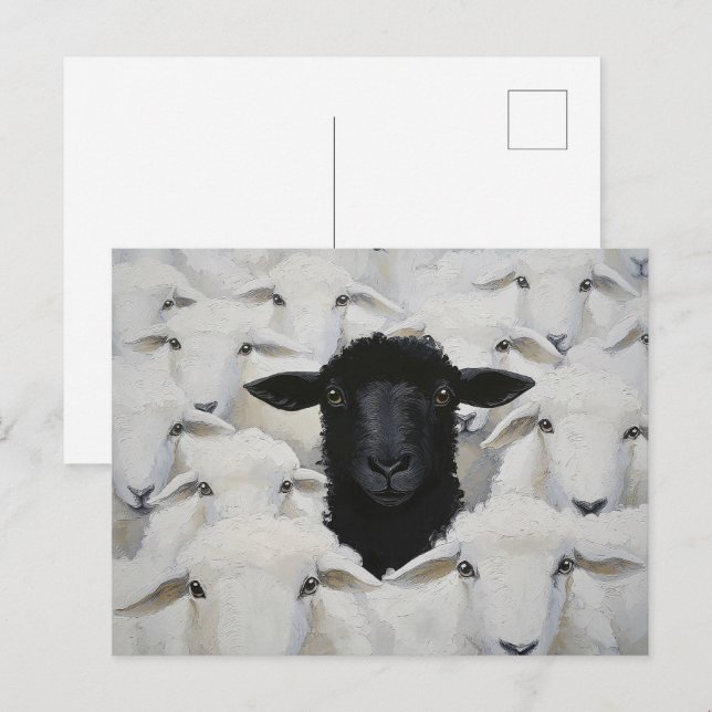 Baa-tle of Individuality Vykort (Fram/baksida)